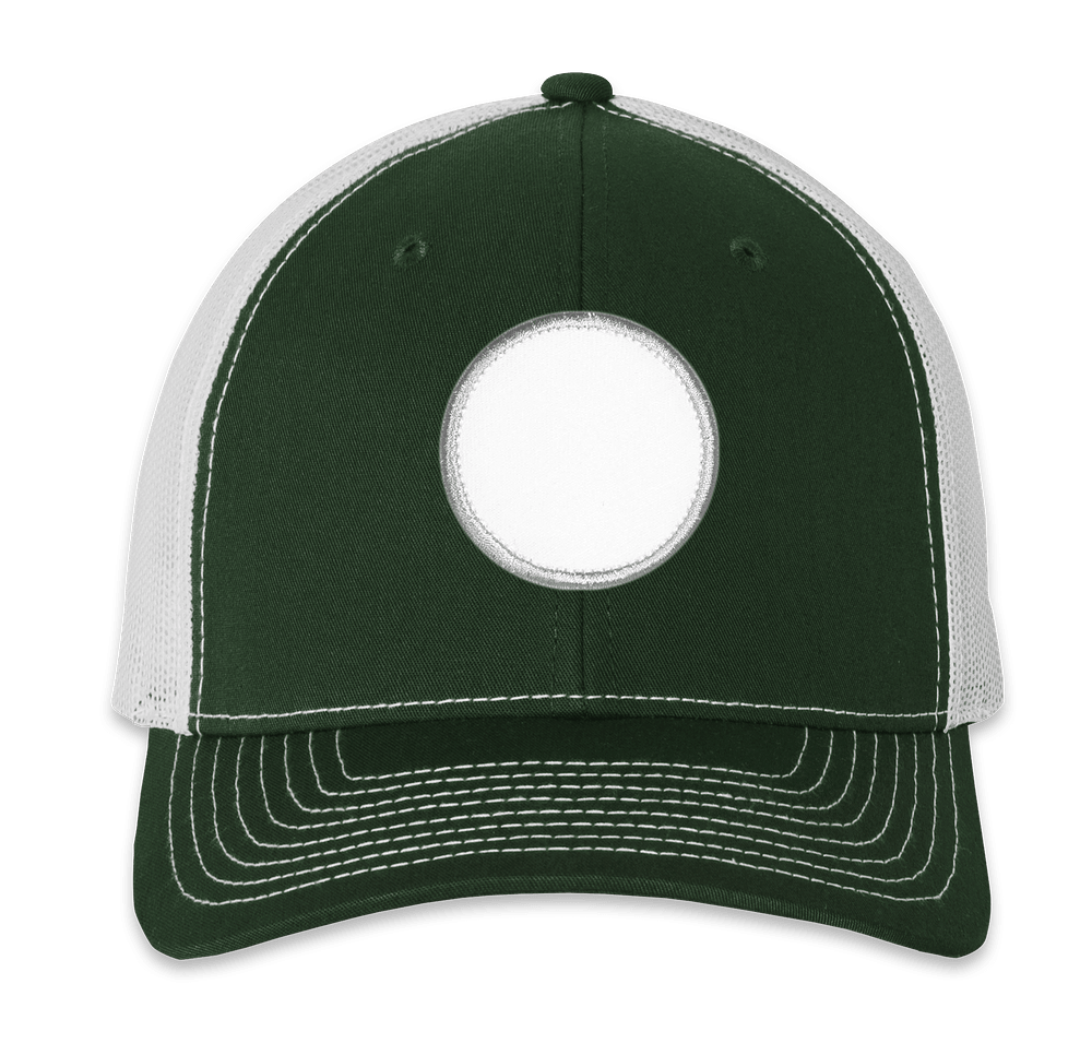 Richardson Snapback Trucker Hat - Circle Patch - Embroidered-default