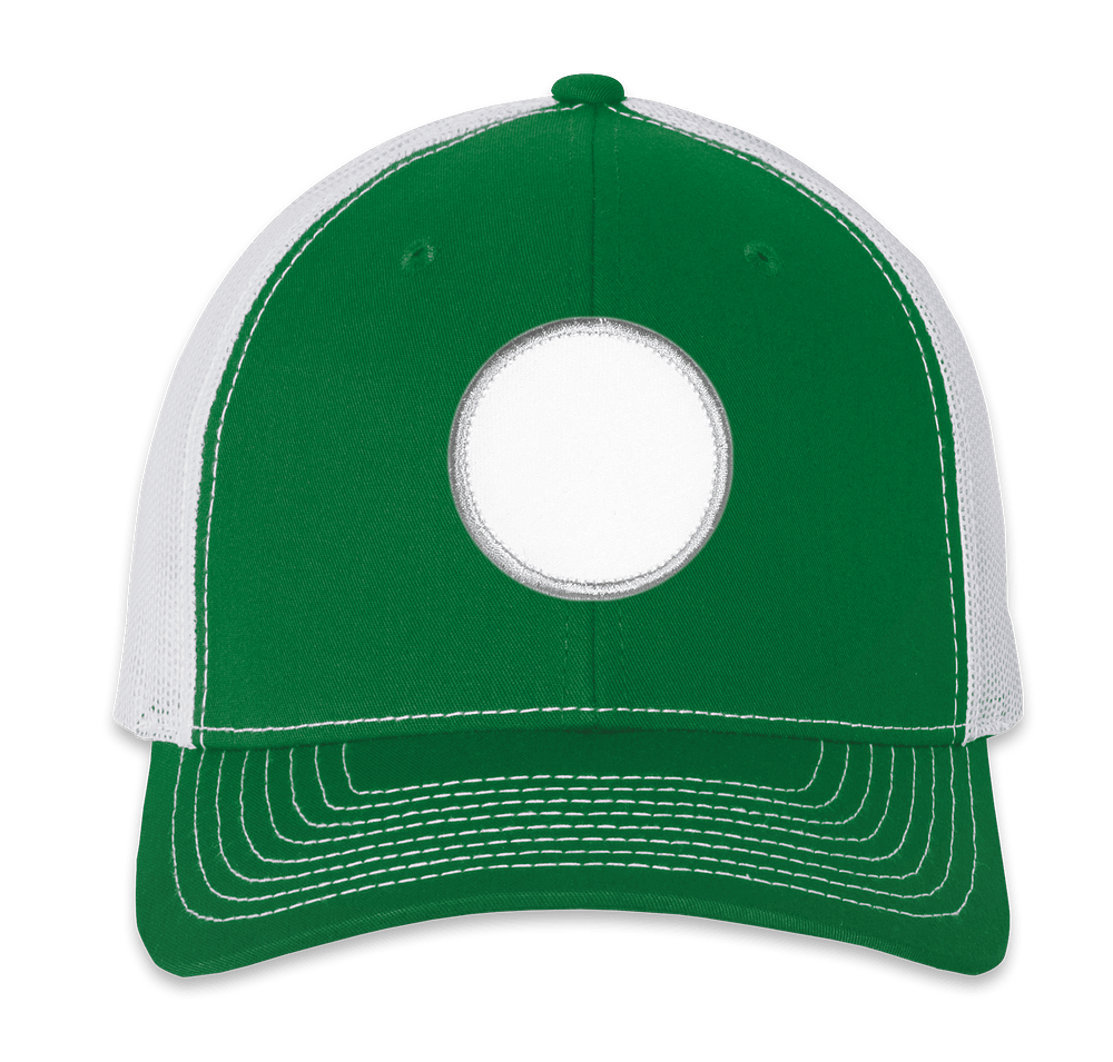 Richardson Snapback Trucker Hat - Circle Patch - Embroidered-default