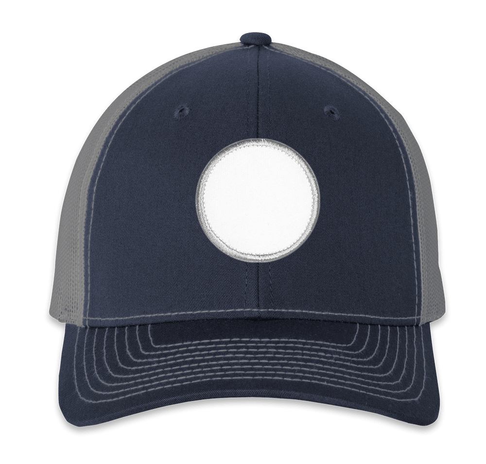 Richardson Snapback Trucker Hat - Circle Patch - Embroidered-default