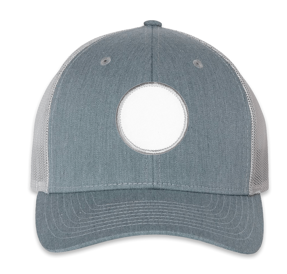 Richardson Snapback Trucker Hat - Circle Patch - Embroidered-default