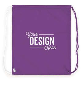 Spirit Two-Tone Drawstring Bag - Color: Purple / White