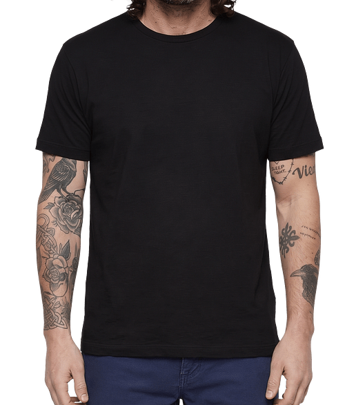 Live & Tell by LAT Fine Jersey Lightweight T-shirt in Black