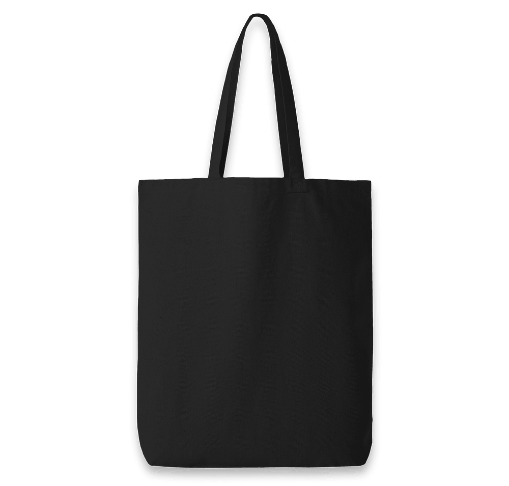 Medium Self-Fabric Handles Gusseted Canvas Tote Bag-default