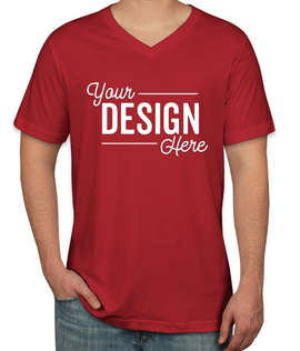 Canada - Bella + Canvas Jersey V-Neck T-shirt - Color: Canvas Red