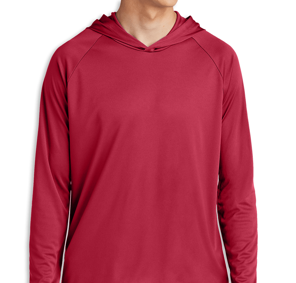 Port & Company UPF 50 Hooded Long Sleeve Performance Shirt-default