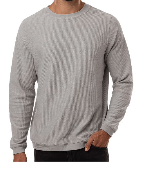 Boxercraft Corded Crewneck Sweatshirt in Oxford