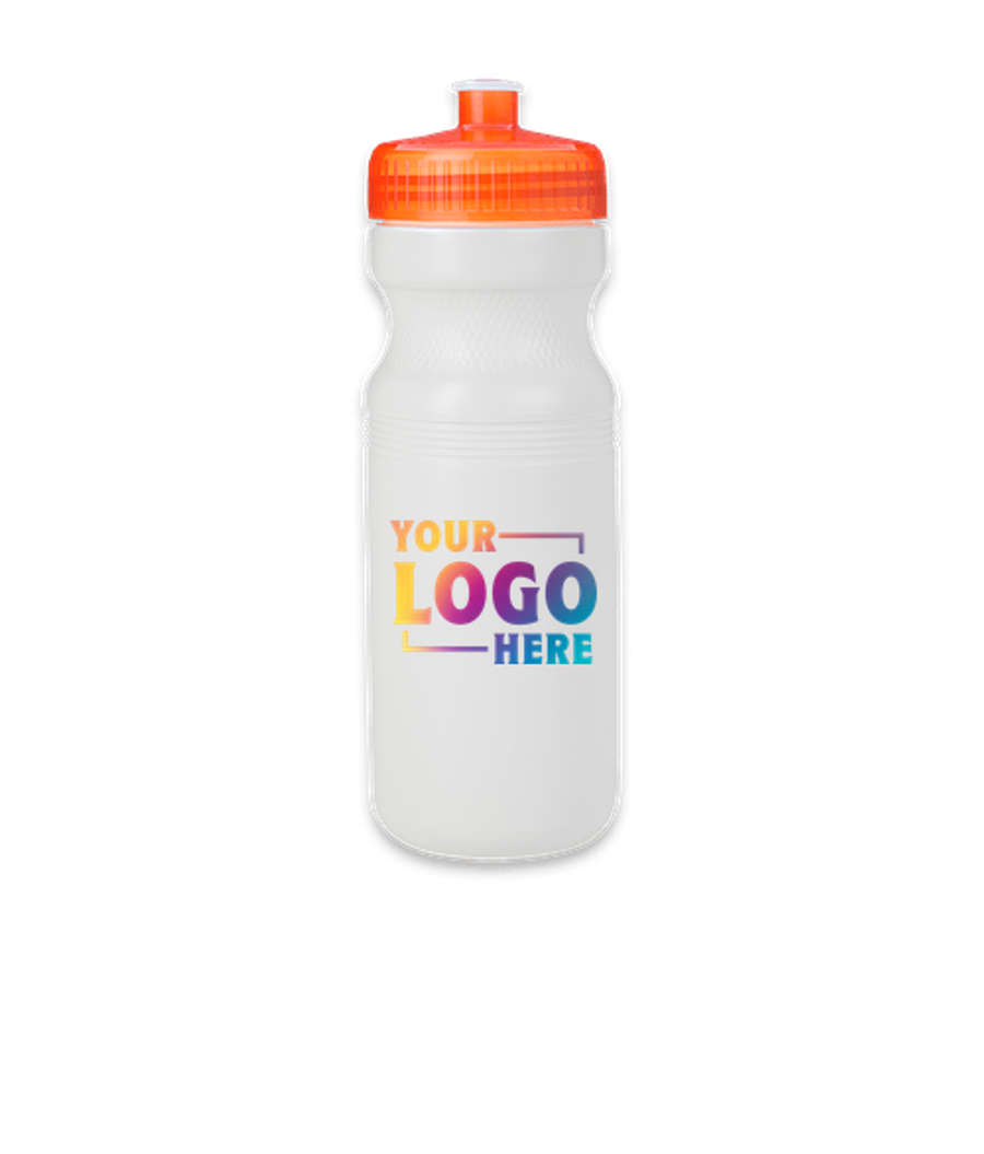 24 oz. Standard Plastic Water Bottle in ORANGE