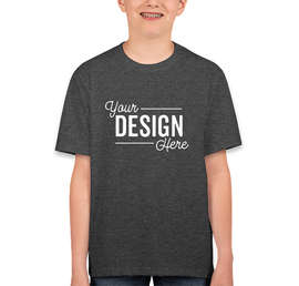 Canada - Fruit of the Loom Youth 100% Cotton T-shirt - Color: Black Heather