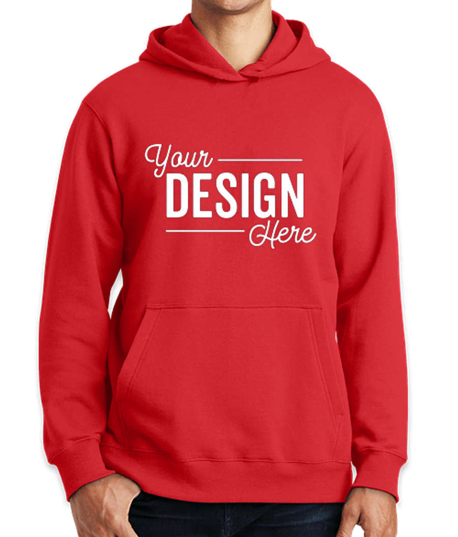 Port & Company Fan Favorite Pullover Hoodie in Bright Red