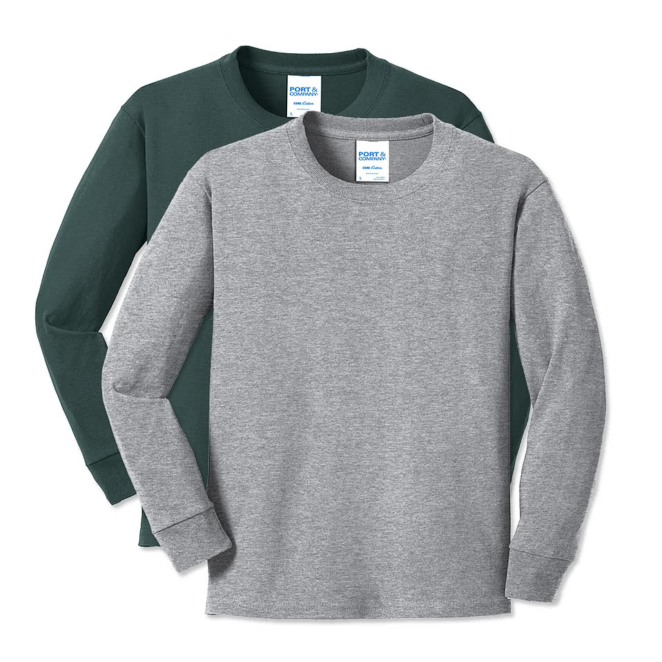 Port & Company Youth Core Cotton Long Sleeve T-shirt