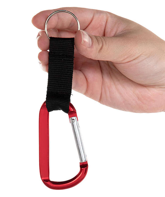 Promotional Nylon Strap Carabiner Keychain