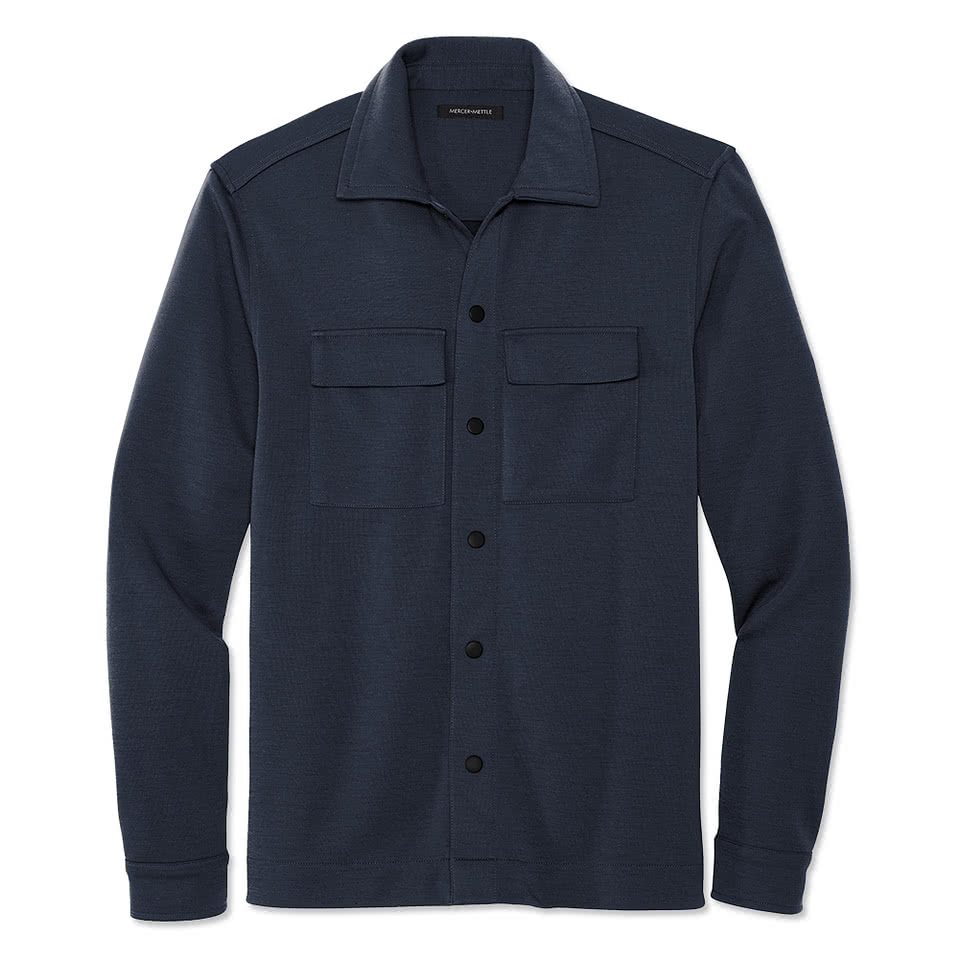 Mercer+Mettle Double Knit Snap Front Shirt Jacket