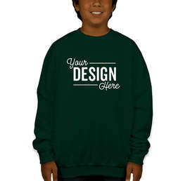 Gildan Youth Midweight 50/50 Crewneck Sweatshirt - Color: Forest