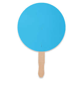 Full Color Circle Hand Fan - Color: Columbia Blue