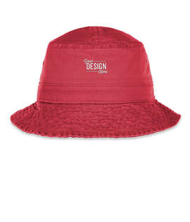 Port Authority Garment Washed Twill Bucket Hat - Color: Red