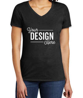 Allmade Women's Tri-Blend V-Neck T-shirt - Color: Space Black
