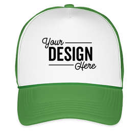 Valucap Foam/Mesh Trucker Hat - Color: White / Kelly
