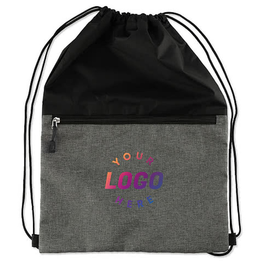 Recycled Graphite Drawstring Bag