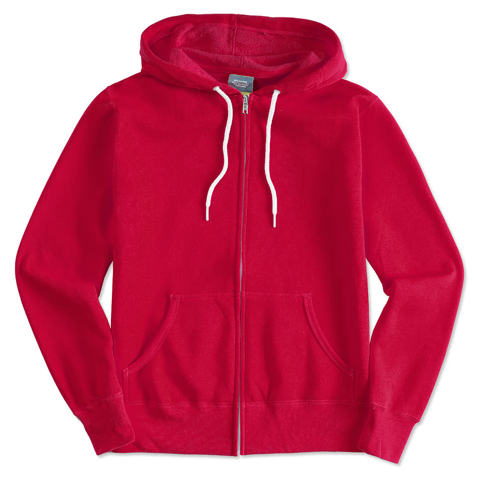 Custom Independent Trading Lightweight Zip Hoodie Design Full