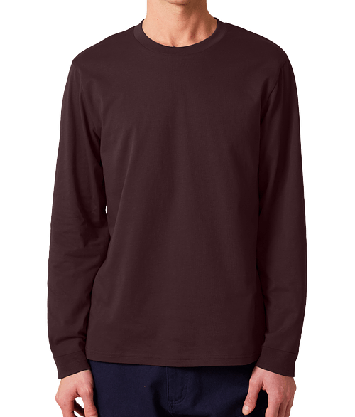 Stanley/Stella Creator Organic Cotton Long Sleeve T-shirt 2.0 in Red Brown