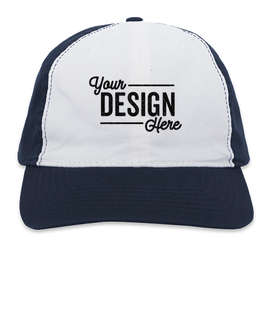 Pacific Headwear Vintage Buckle Baseball Hat - Color: White / Navy / Navy