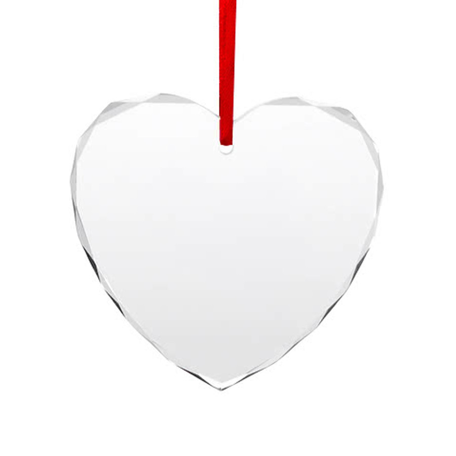 3" Glass Heart Ornament