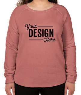 Independent Trading Women's California Wave Wash Crewneck Sweatshirt - Color: Dusty Rose