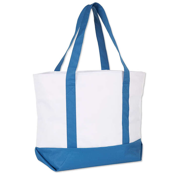 Embroidered Large Poly Zippered Tote Bag