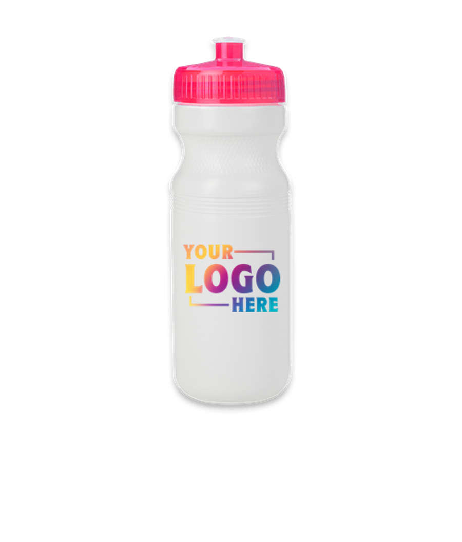 24 oz. Standard Plastic Water Bottle in PINK