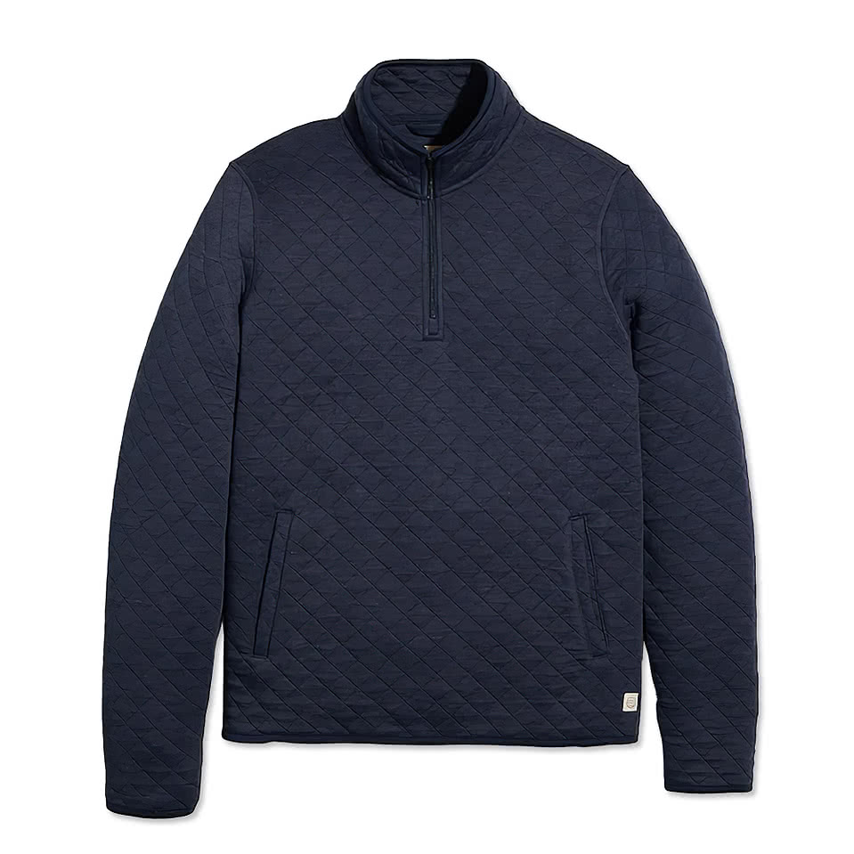 Marine Layer Corbet Quilted Quarter Zip Sweatshirt