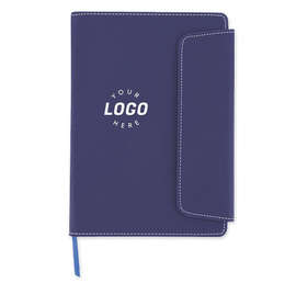Smooth Matte Magnetic Close Notebook - Color: Blue