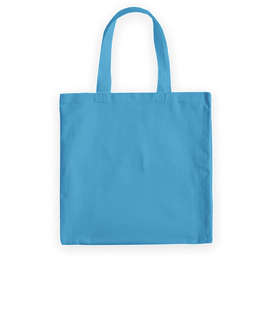 Medium Midweight 100% Cotton Canvas Tote Bag - Color: Carolina Blue