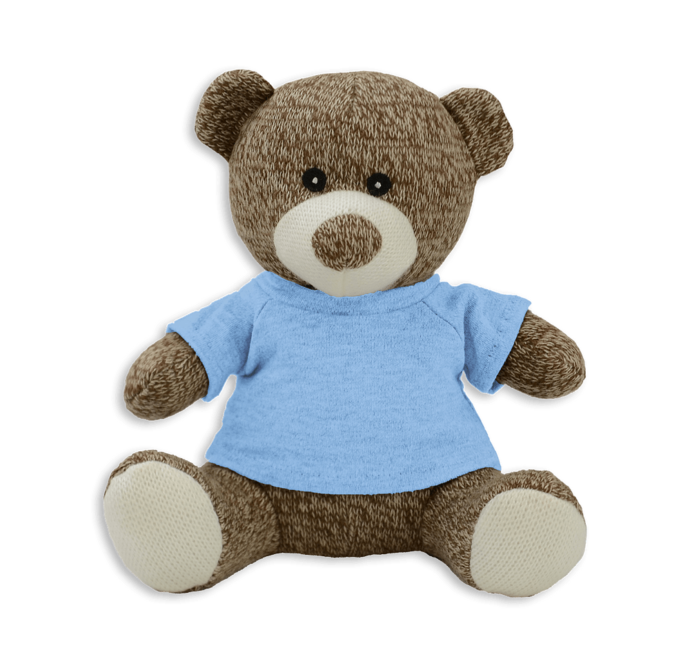 Full Color Knitted 7.5" Brown Bear Plush Animal-default