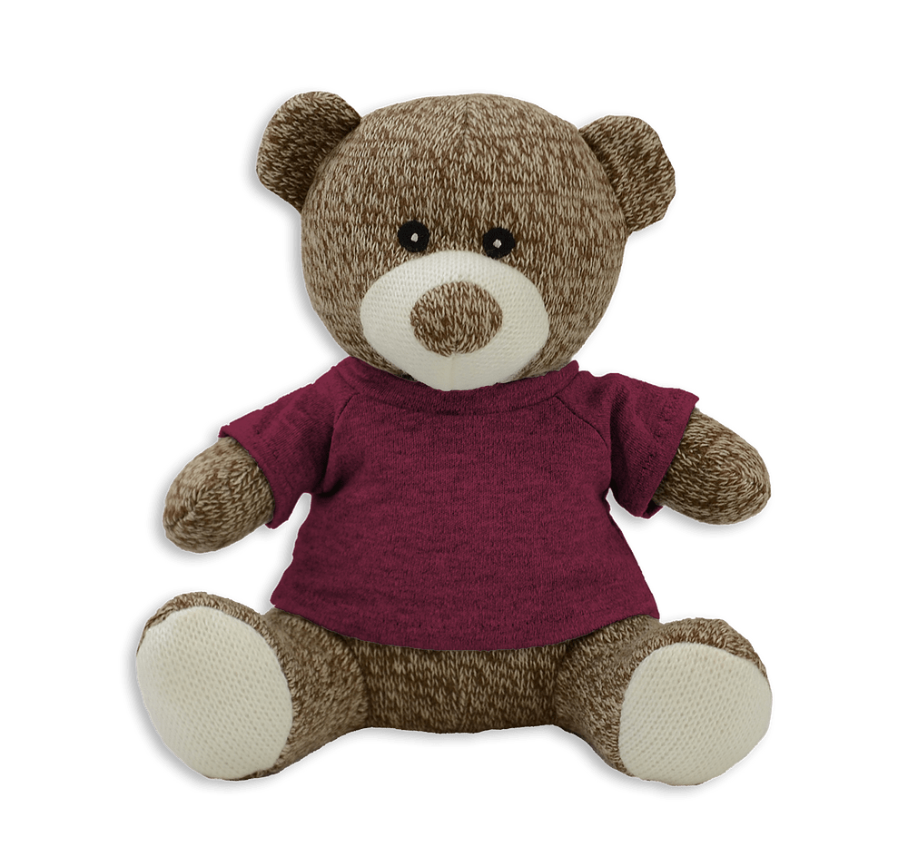 Full Color Knitted 7.5" Brown Bear Plush Animal-default