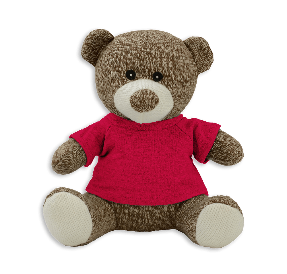 Full Color Knitted 7.5" Brown Bear Plush Animal-default
