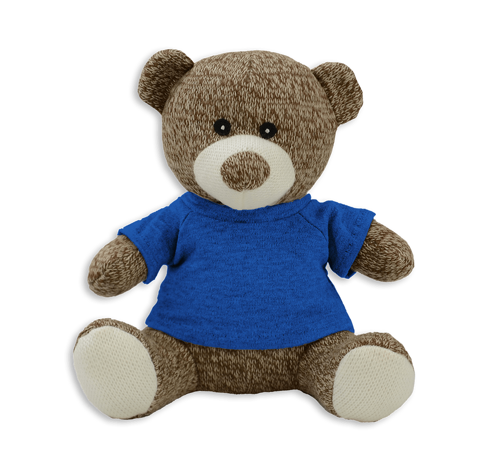 Full Color Knitted 7.5" Brown Bear Plush Animal-default