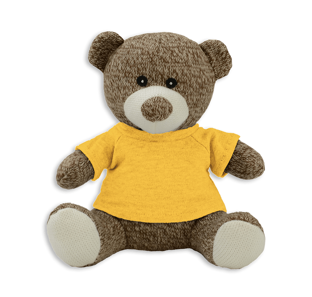 Full Color Knitted 7.5" Brown Bear Plush Animal-default