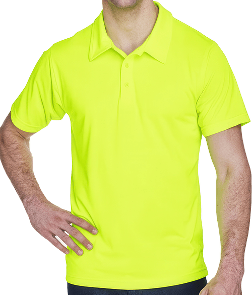Team 365 Command Snag-Protection Performance Polo - Printed in Safety Yellow