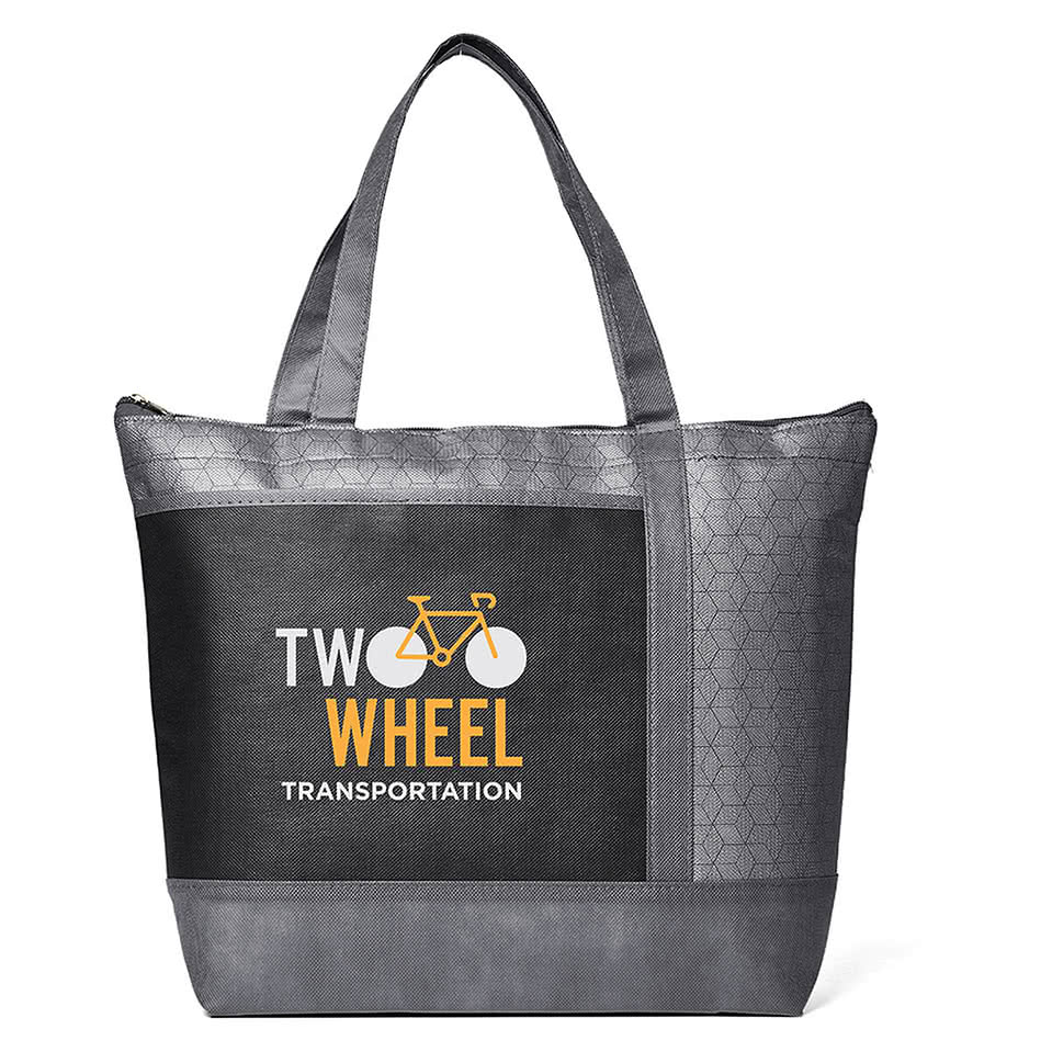 Hexagon Pattern Non-Woven 18 Can Cooler Tote Bag