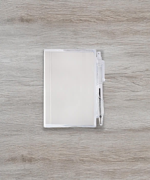 Clear-View Jotter Soft Cover Notebook with Pen