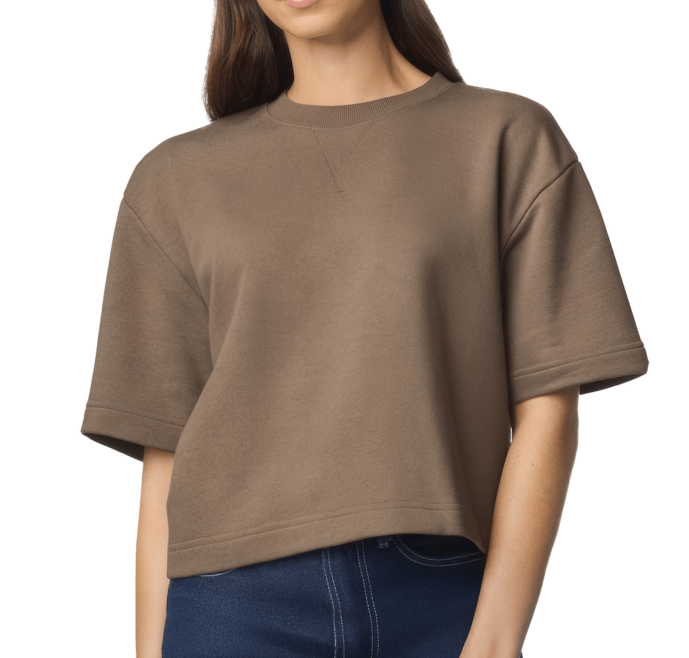 American Apparel Women's Heavyweight French Terry Cropped T-shirt-default