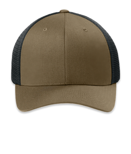 Flexfit 110 Mesh Snapback Trucker Hat in Coyote Brown/Black