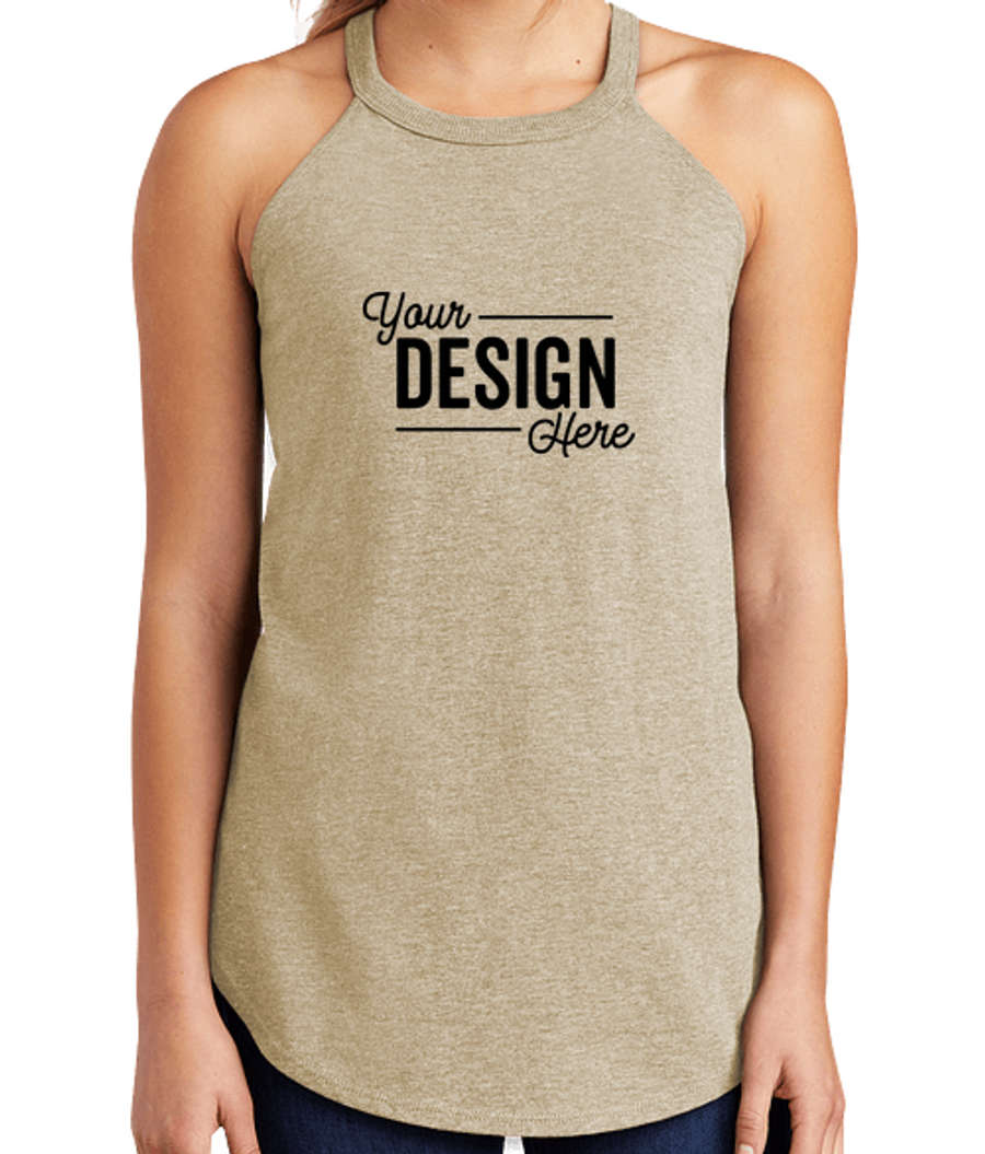 District Women's Tri-Blend Rocker Tank in Desert Tan Heather