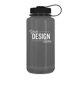 32 oz. Nalgene Tritan Wide Mouth Water Bottle - Color: Charcoal / Black