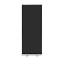 Full Color 31.5" x 83.5" Economy Retractable Banner Kit - Color: Black / Silver
