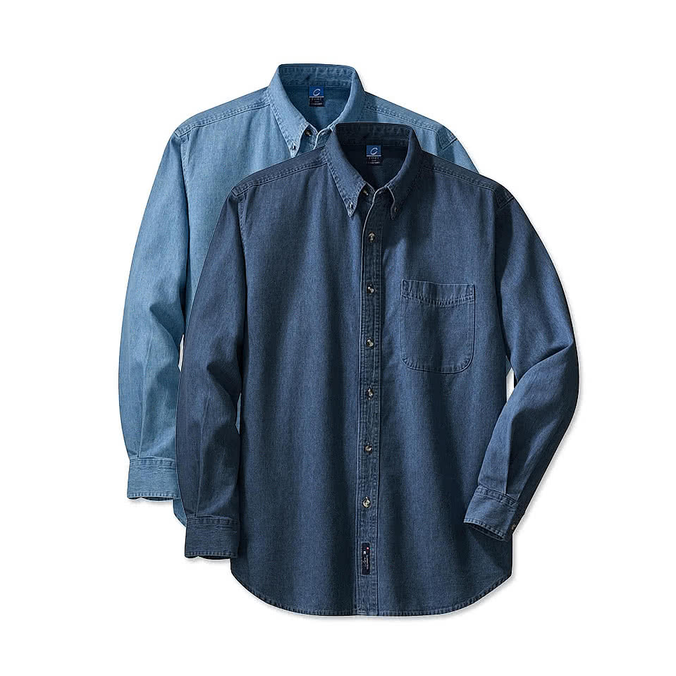 Port & Company Denim Shirt - Printed