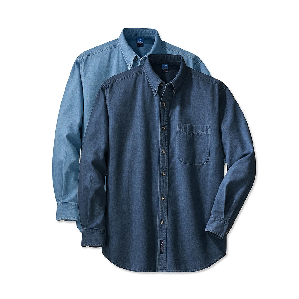 Port & Company Denim Shirt - Embroidered
