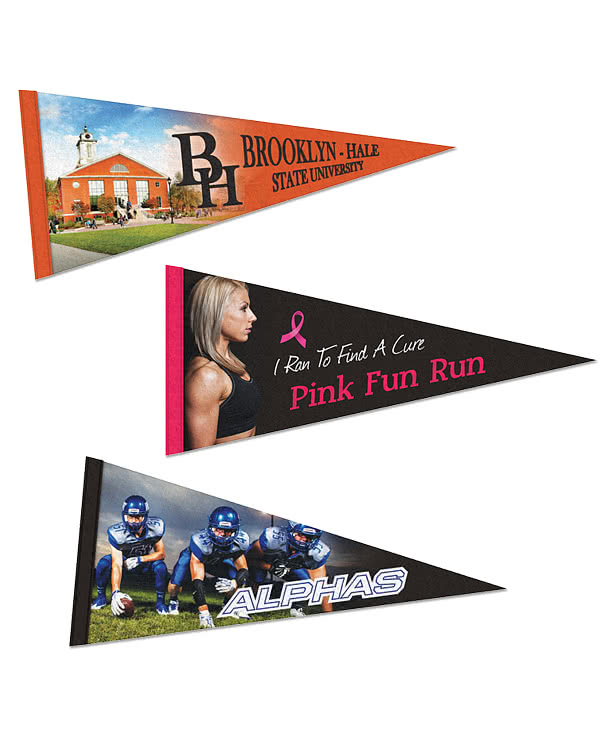Full Color 8" x 18" Soft Felt Pennant