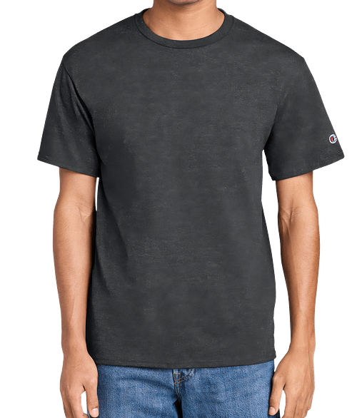 Champion Midweight Crewneck Jersey T-shirt in Charcoal Heather