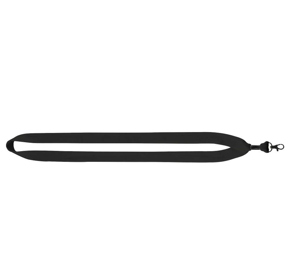 3/4" Cotton Lanyard with Black Metal Lobster Claw-default